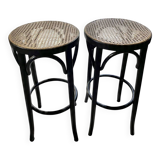 Vintage caned bar stools