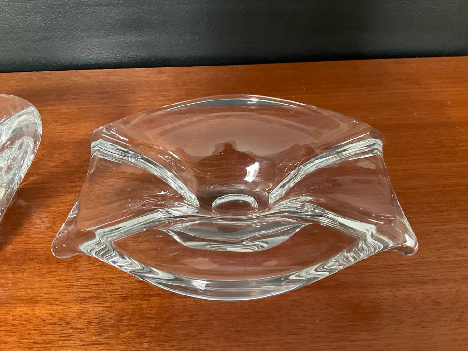 Vintage crystal Val St Lambert pocket duo
