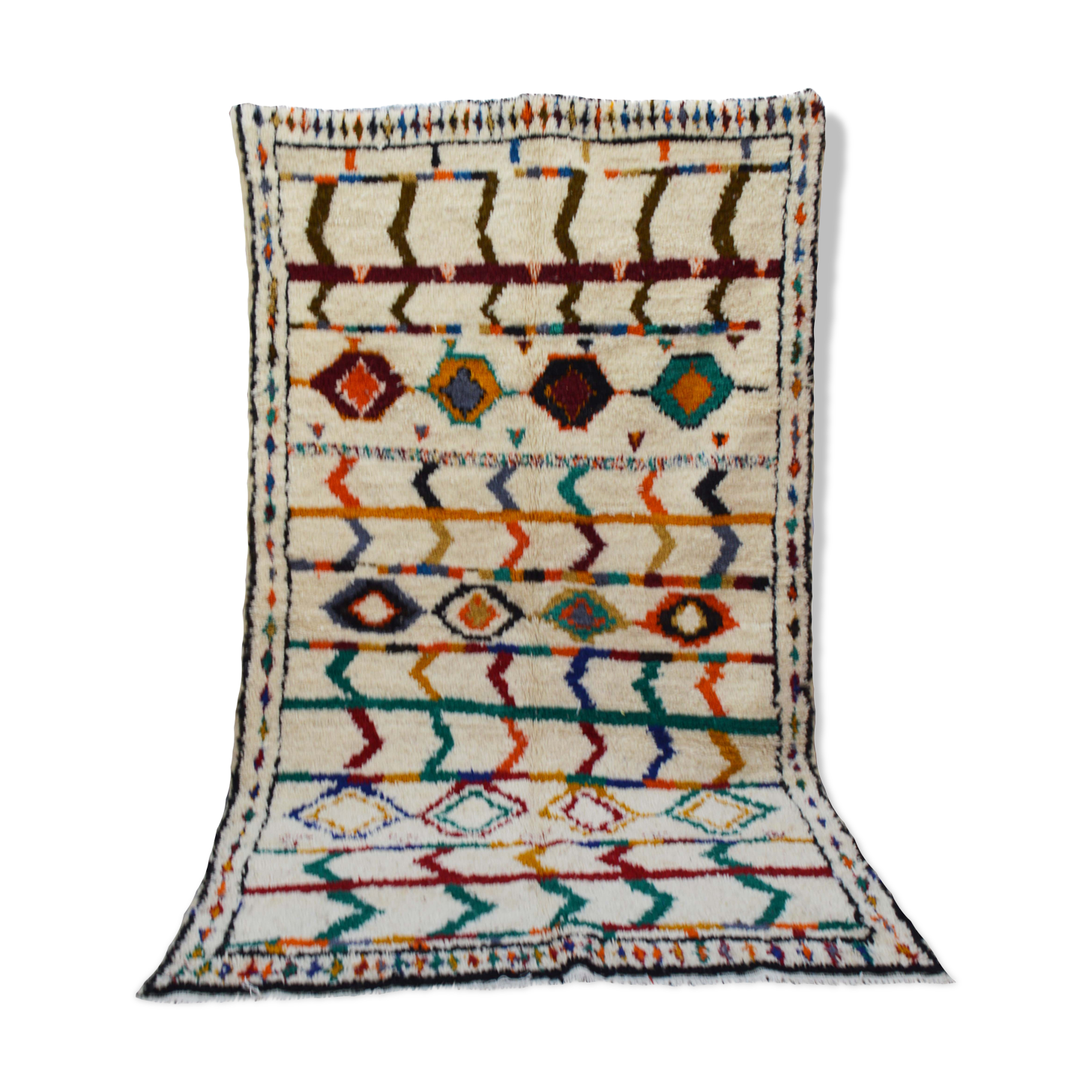 Tapis berbère coloré  269 x 158 cm