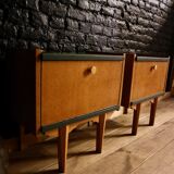 Pair of vintage bedsides