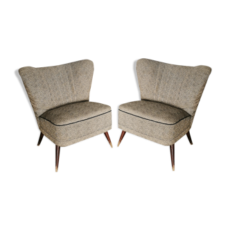 Pair of vintage cocktail armchairs
