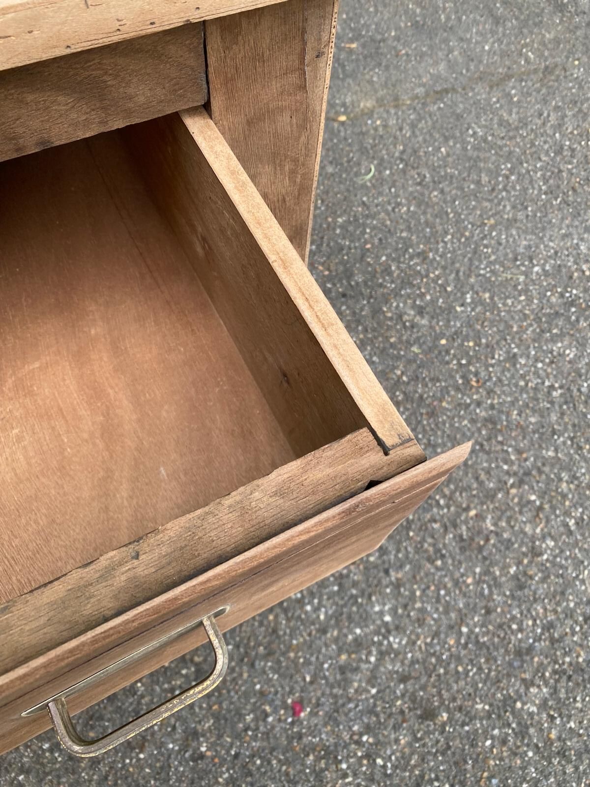 Renovated teak and veneer commode from the 1950s.