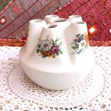 Handcrafted tulip tree vase with ceramic flowers