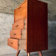 Vintage dressing table with tapered legs from around 1950-60.