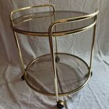 Vintage serving trolley with smoked glass from the 1970s
