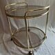 Vintage serving trolley with smoked glass from the 1970s