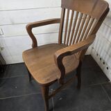 Fauteuil de bureau américain ancien en chêne