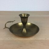 Candle holder golden brass cellar rat