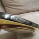 Pendule de cuisine vintage flash formica jaune