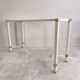 Iconic white console with designer spacer, signed Pierre Vandel Paris