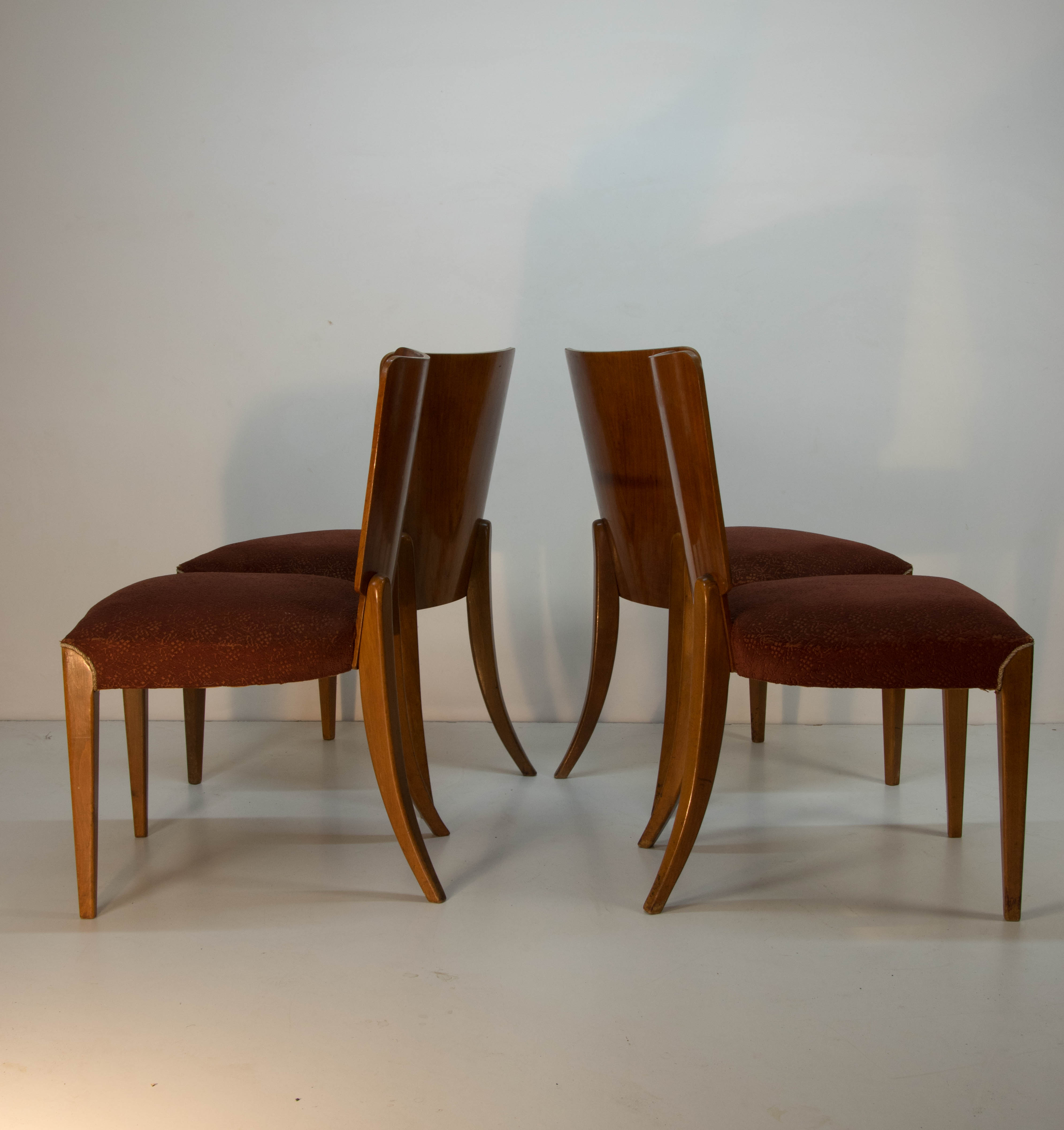 Art Deco Dining Chairs H-214 by Jindrich Halabala for UP Závody, Set of 4