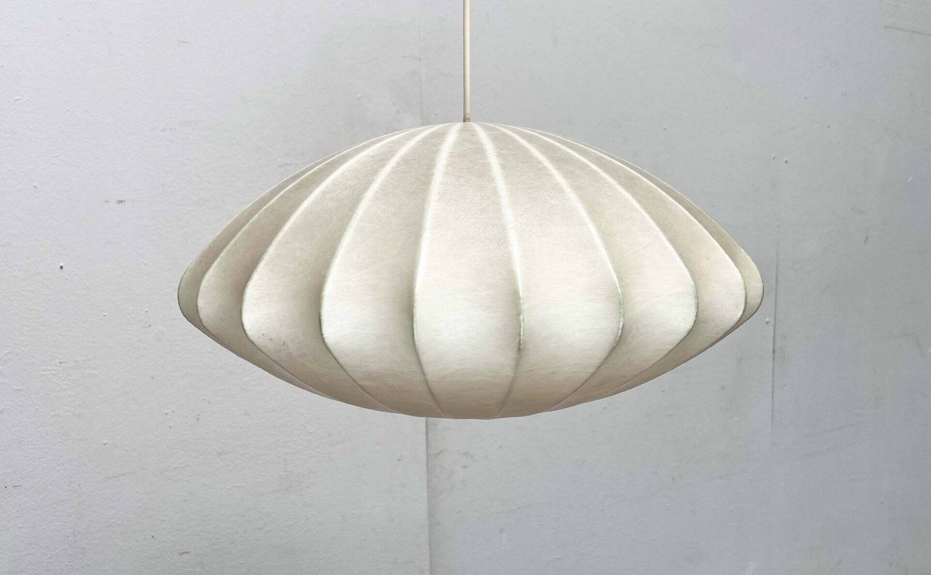 Mid-century modern Cocoon pendant lamp by Friedel Wauer for Goldkant Leuchten, Germany, 1960s.