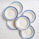 Deep plates / Art Deco salad plates Badonviller blue