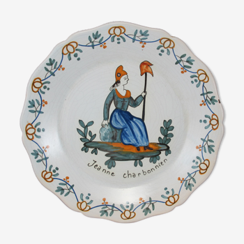 Earthenware plate nevers n°3