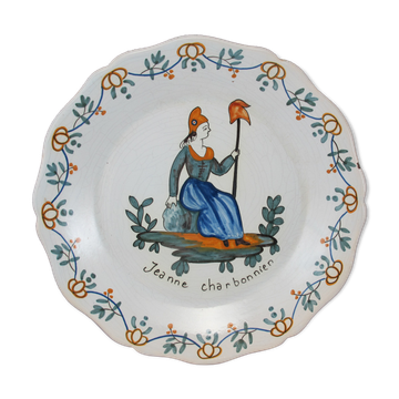 Earthenware plate nevers n°3