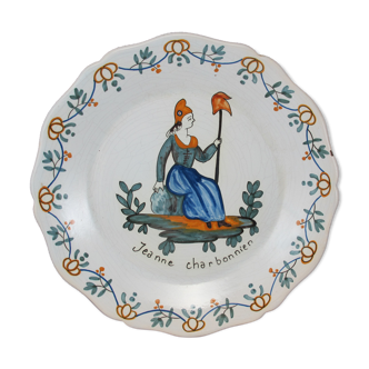 Earthenware plate nevers n°3