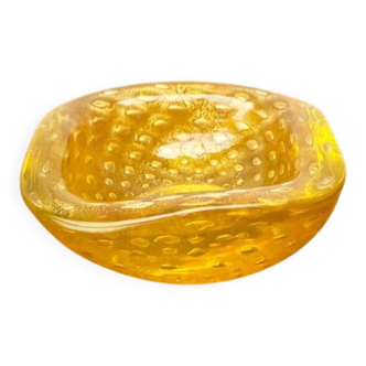 Vintage Italian Bullicante Glass Bowl from Murano