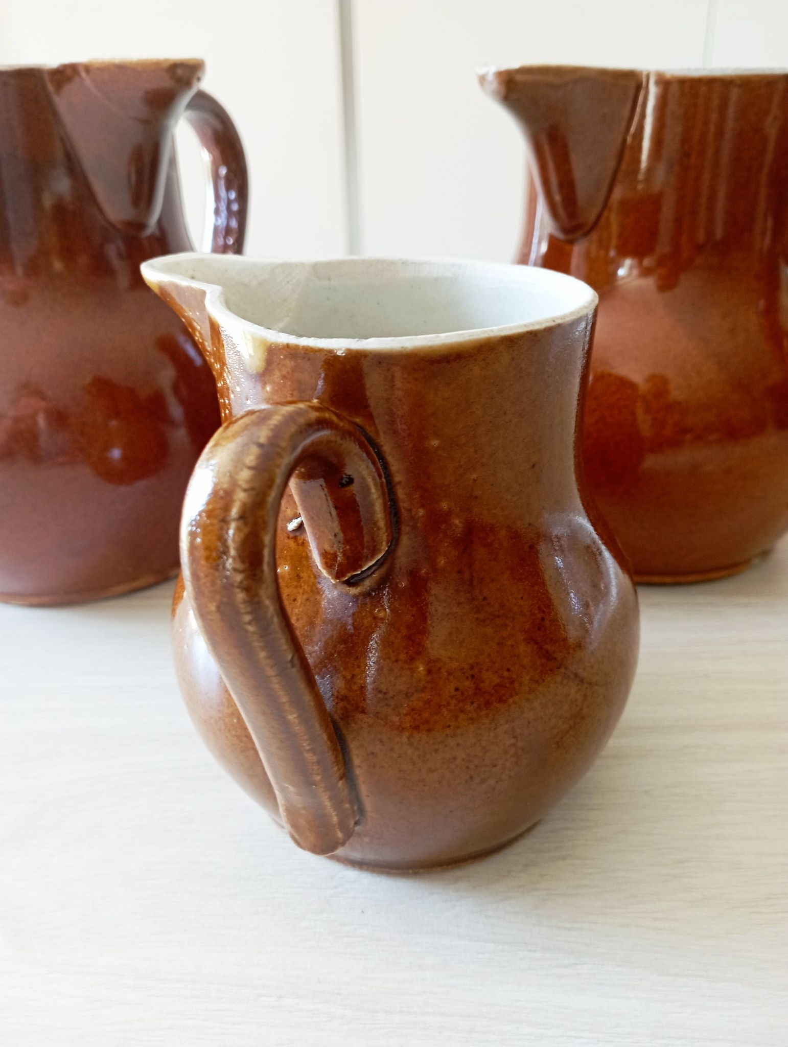 Set of 3 antique pitchers