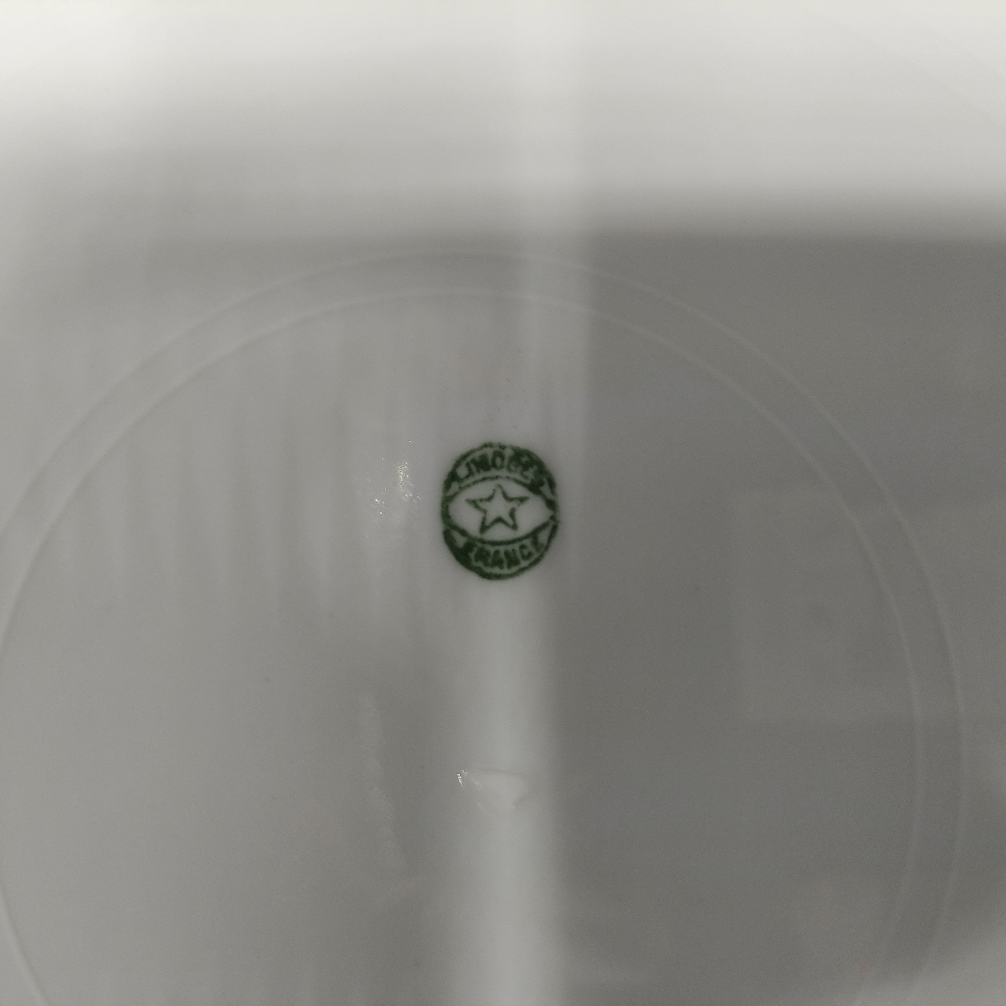 Hollow dish in Limoges porcelain - White and Silver