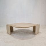 Italian Coffee Table in Travertine, 1980s