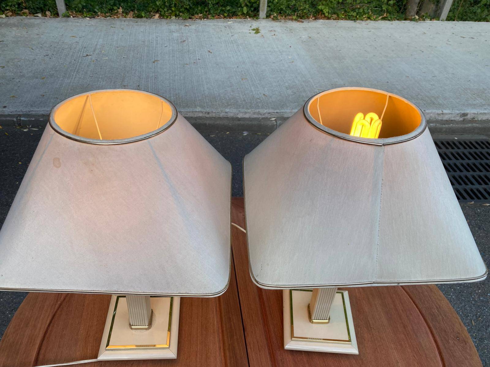 Pair of vintage table lamps from the 70s/80s — Hollywood Regency / Neoclassical style