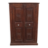 Old wooden cabinet with ceramic handles