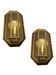 Wooden Brass Sconces Set of 2