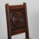 Pair of rush-seated solid wood chairs, French work, 1940.
