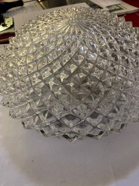 60s glass wall light