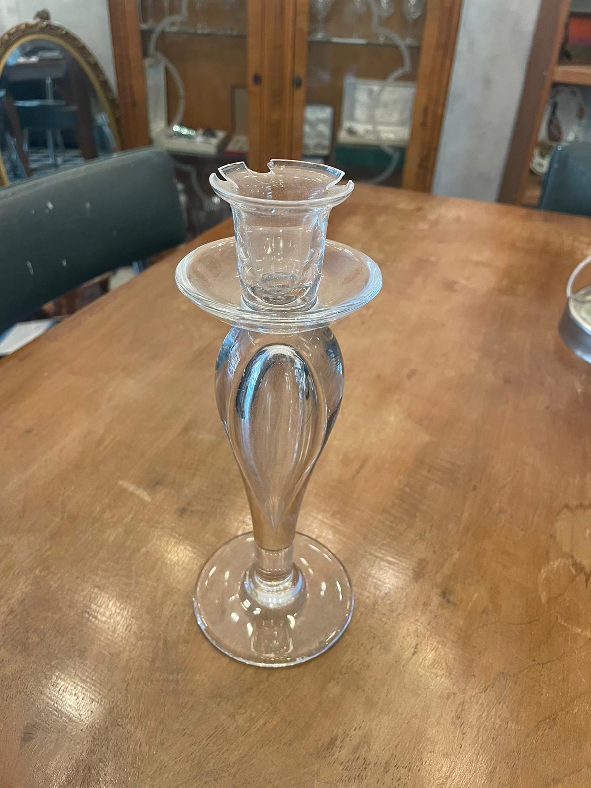Pair of St Louis crystal candlesticks