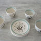 4 Old Cups & Saucers ALFRED MEAKIN England – Hedgerow