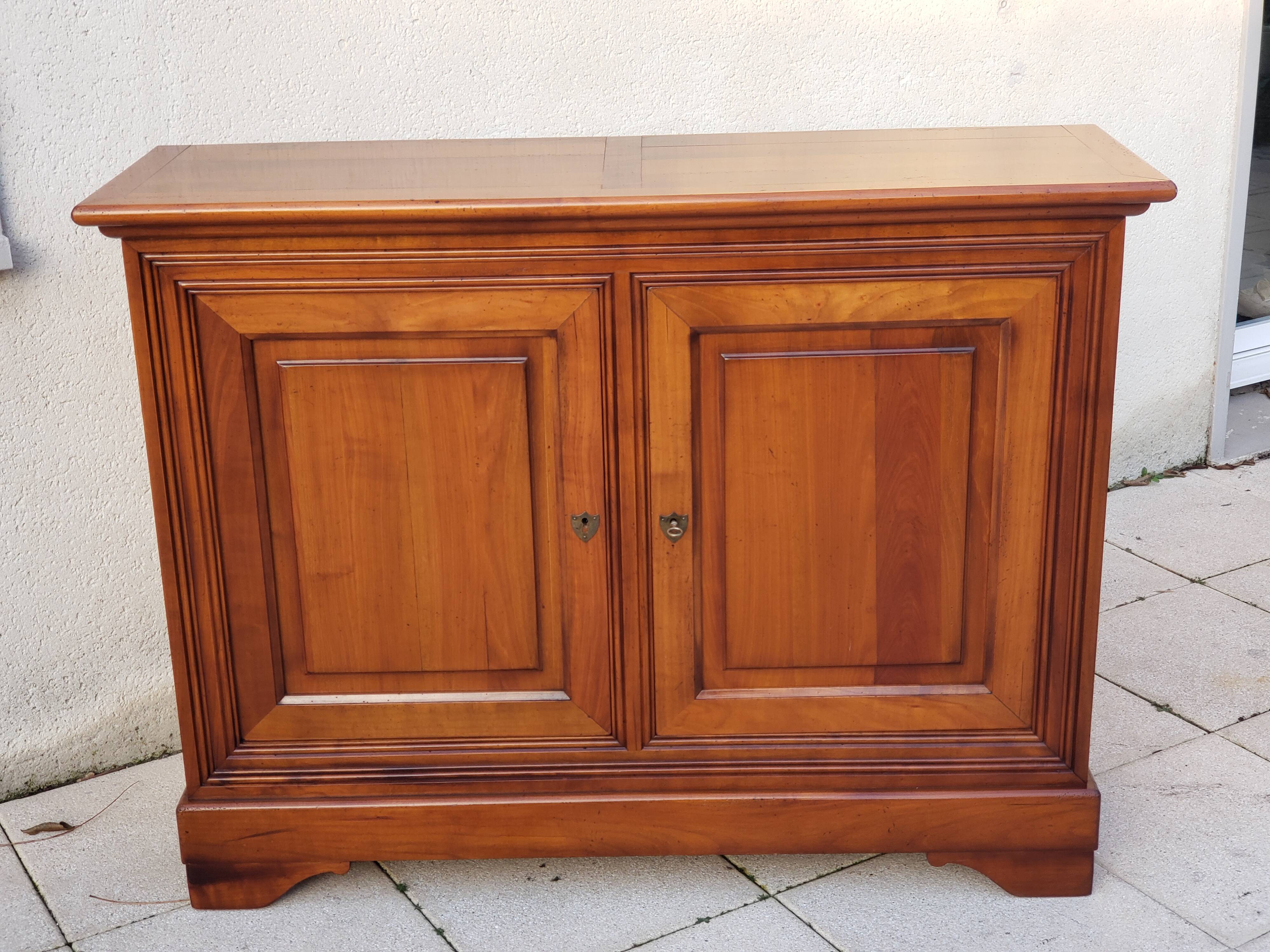 Louis Philippe low sideboard in cherry wood
