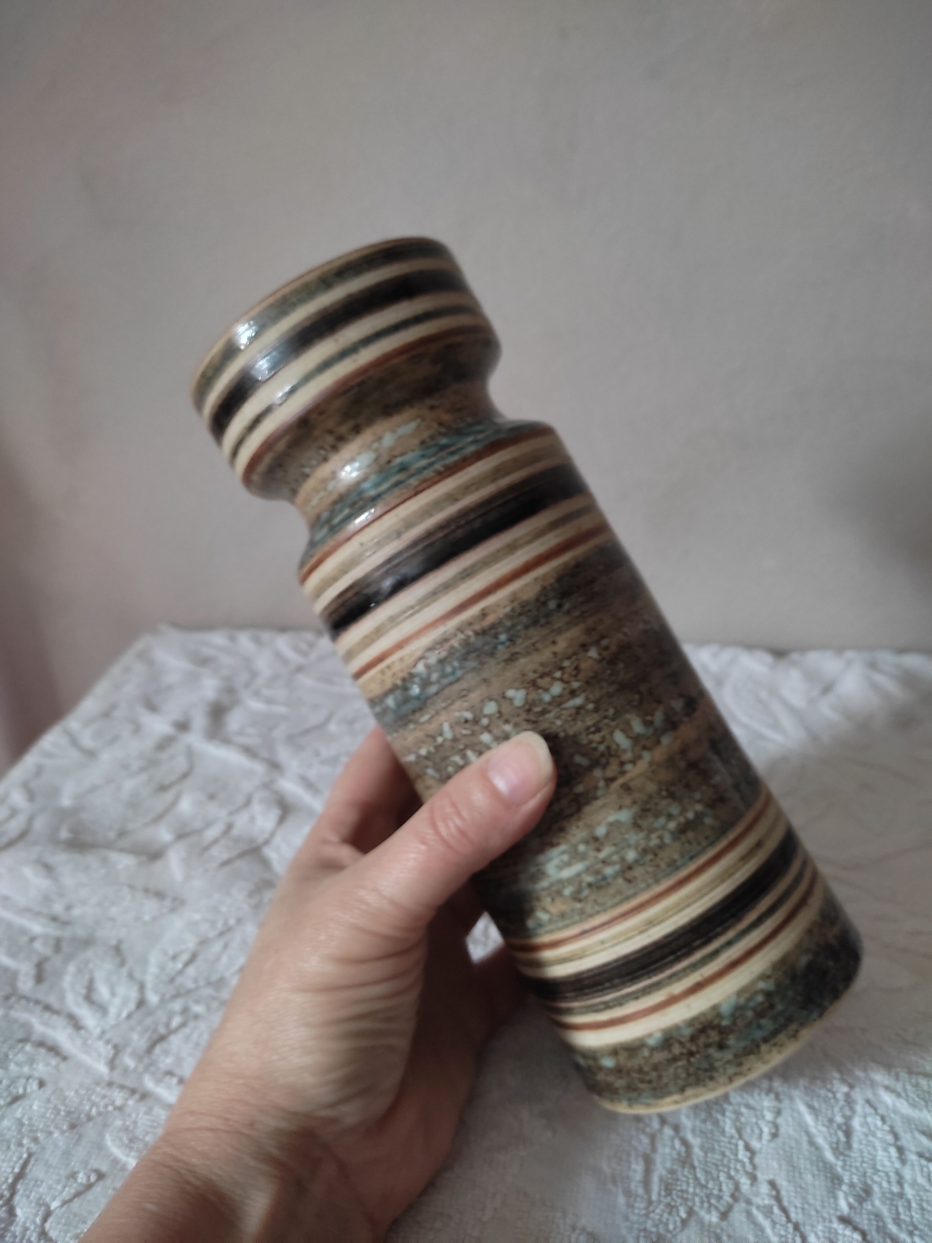 Ceramic candle holder vase