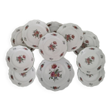 Service gâteau dessert plat et assiettes euro porcelaine modèle vieux colmar