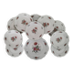 Service cake dessert dish and plates euro porcelain old colmar model