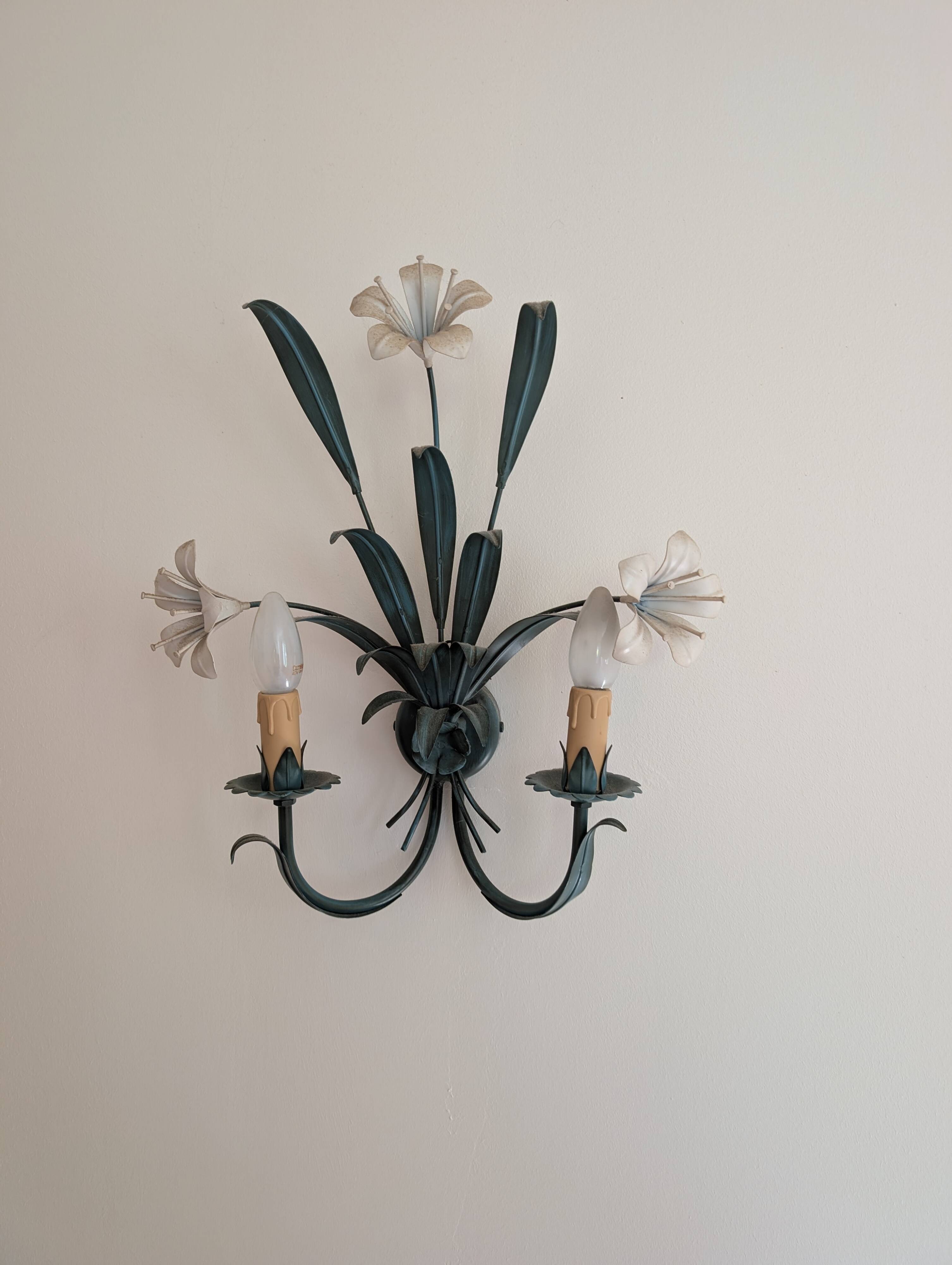 Paire d'appliques vintage style Florentin