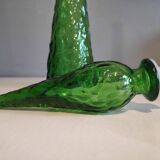 Italian green empale carafe with flame cap