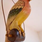 Wooden parrot suspension