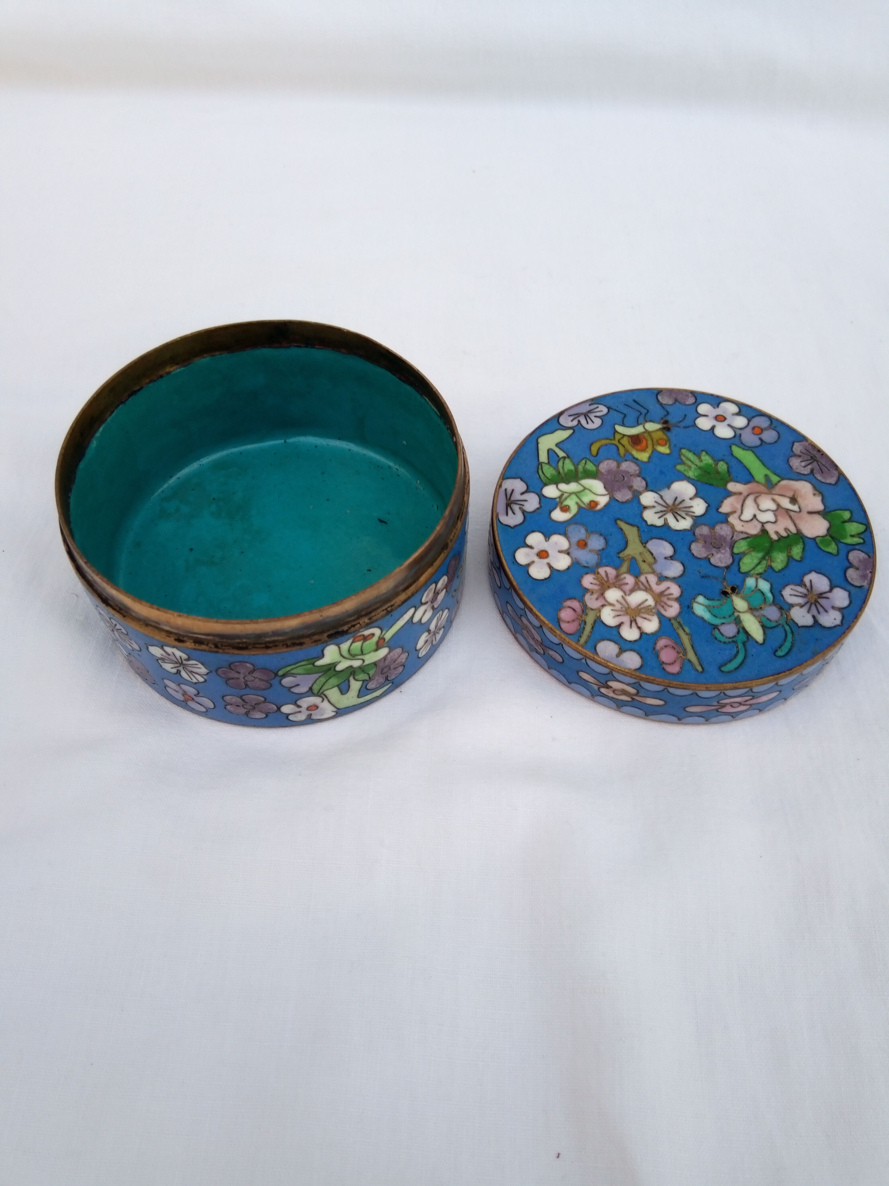 Box in partitioned enamels, china late 19th century