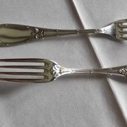 12 silver-plated dessert forks by Félix Frères