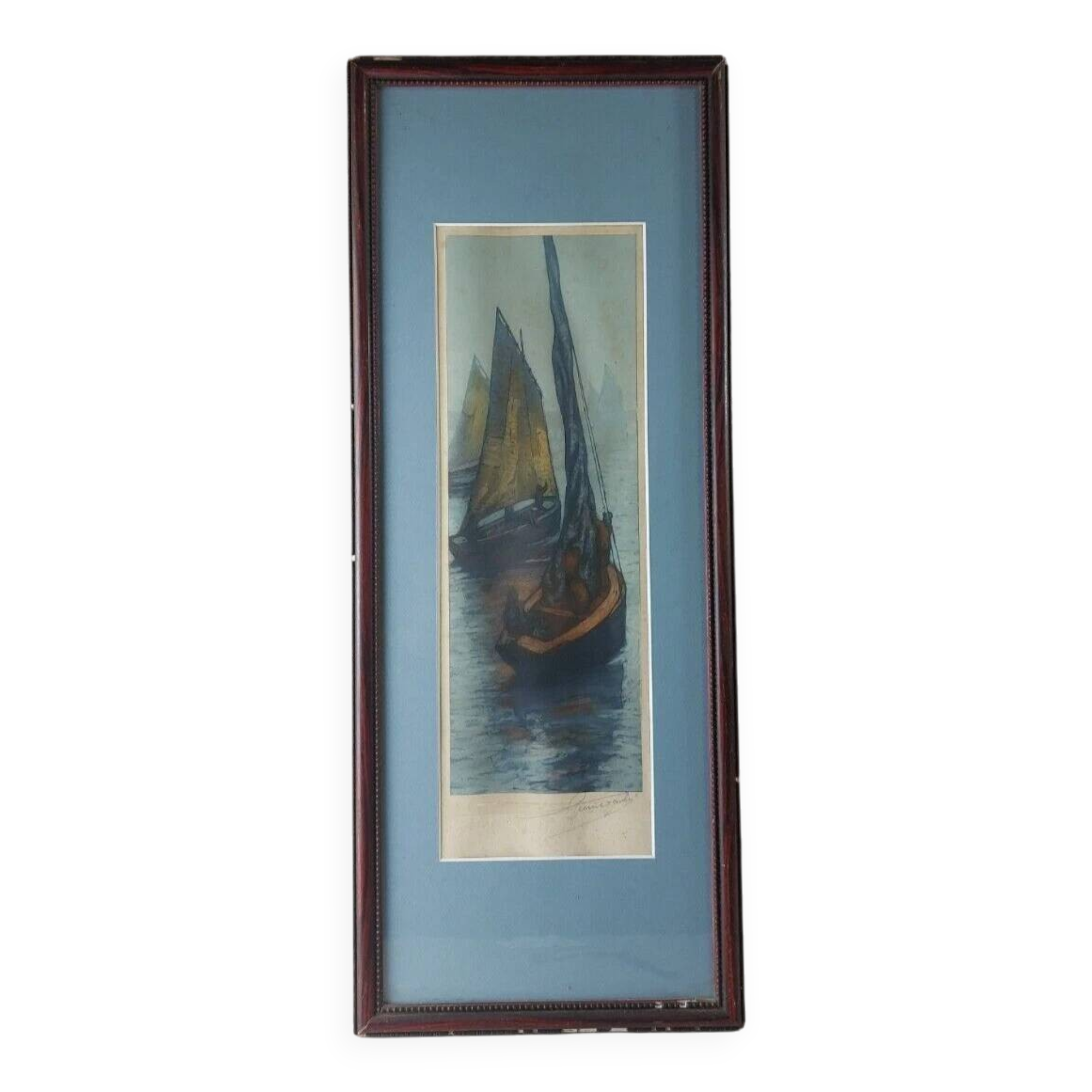 Old painting / print / engraving / lithograph, Georges Pierre Guinegaul