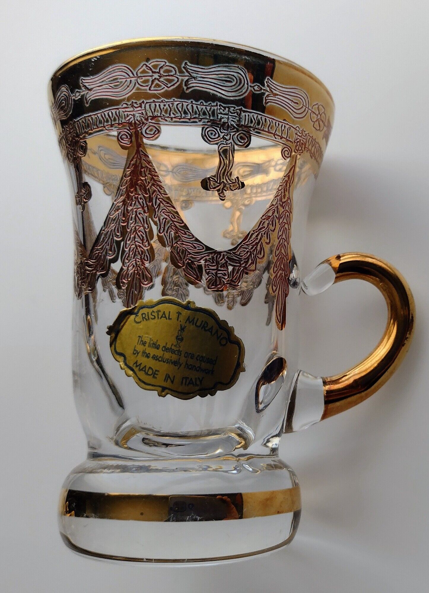 Pair of cristal t murano espresso cups | Selency