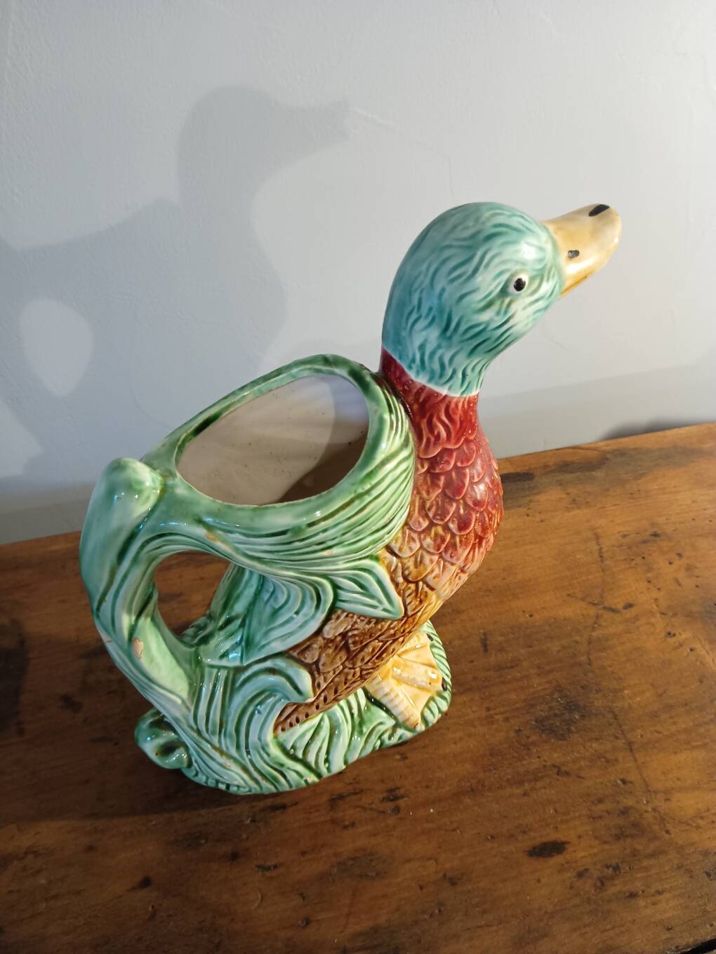 Vintage ceramic duck jug