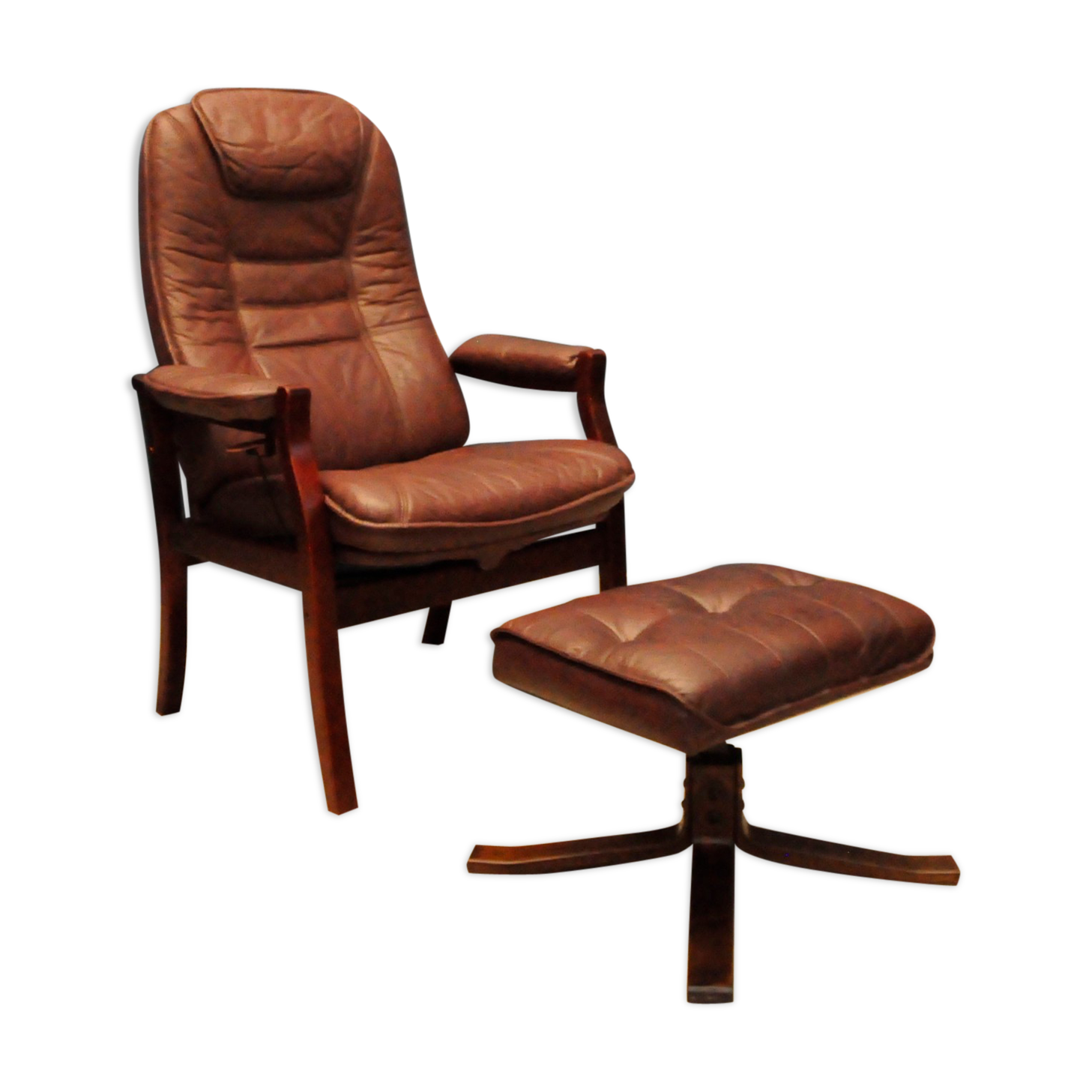 Mobel Team Fold-Out, Scandinavian leather armchair