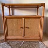 Vintage rattan and cane sideboard