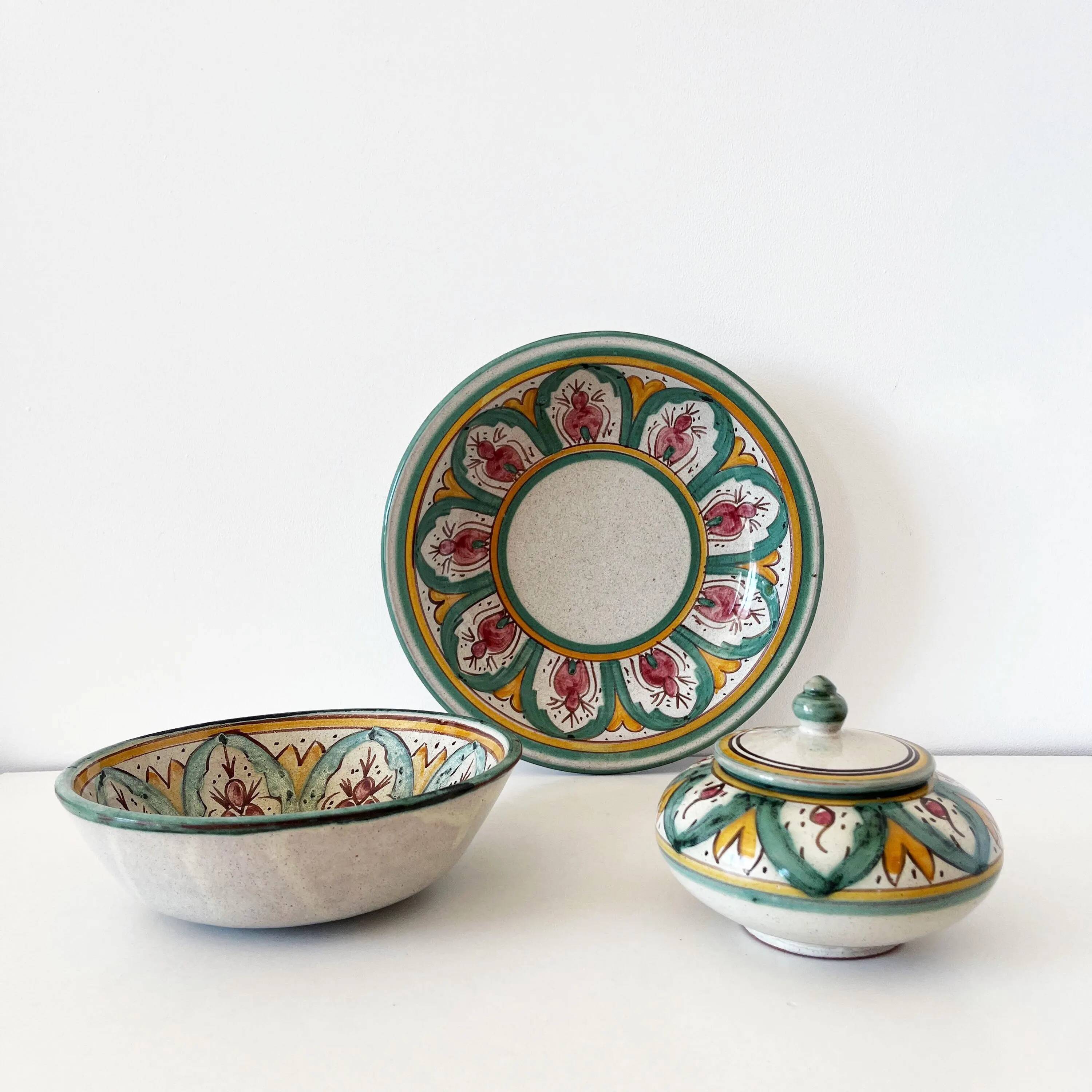 Vintage decorative ceramic dish set