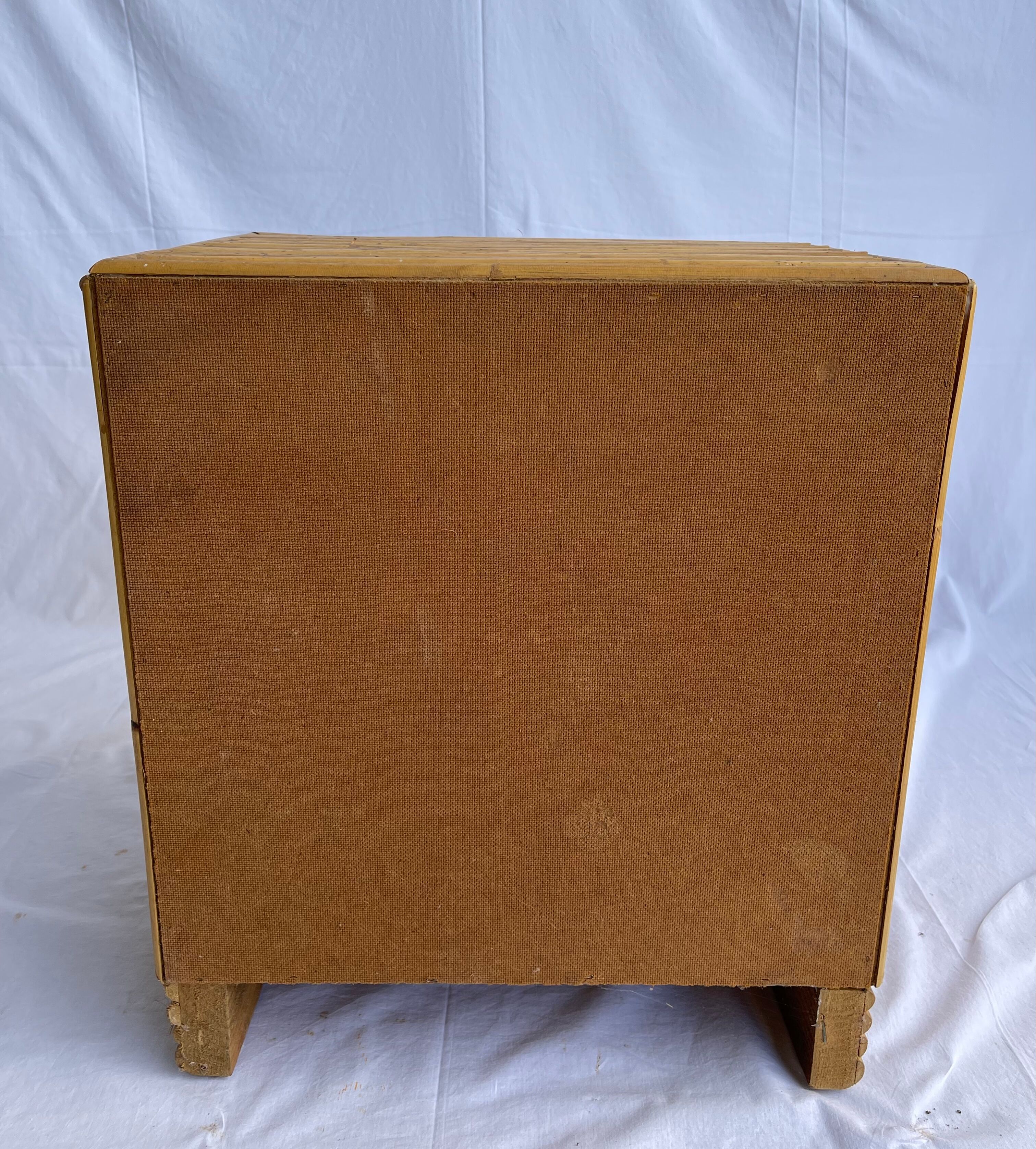 Vintage rattan bedside
