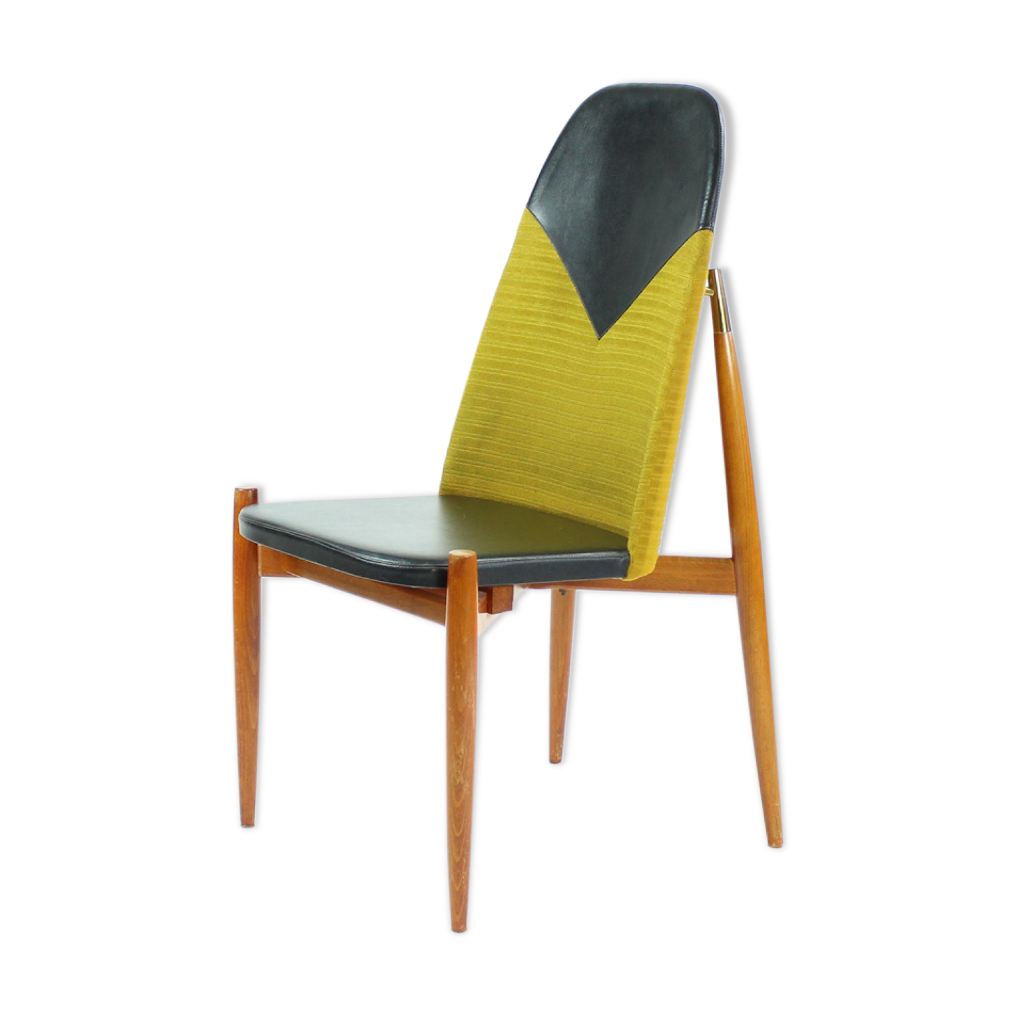 Tall Dining Chairs in Teak Wood, Czechoslovakia circa 1970