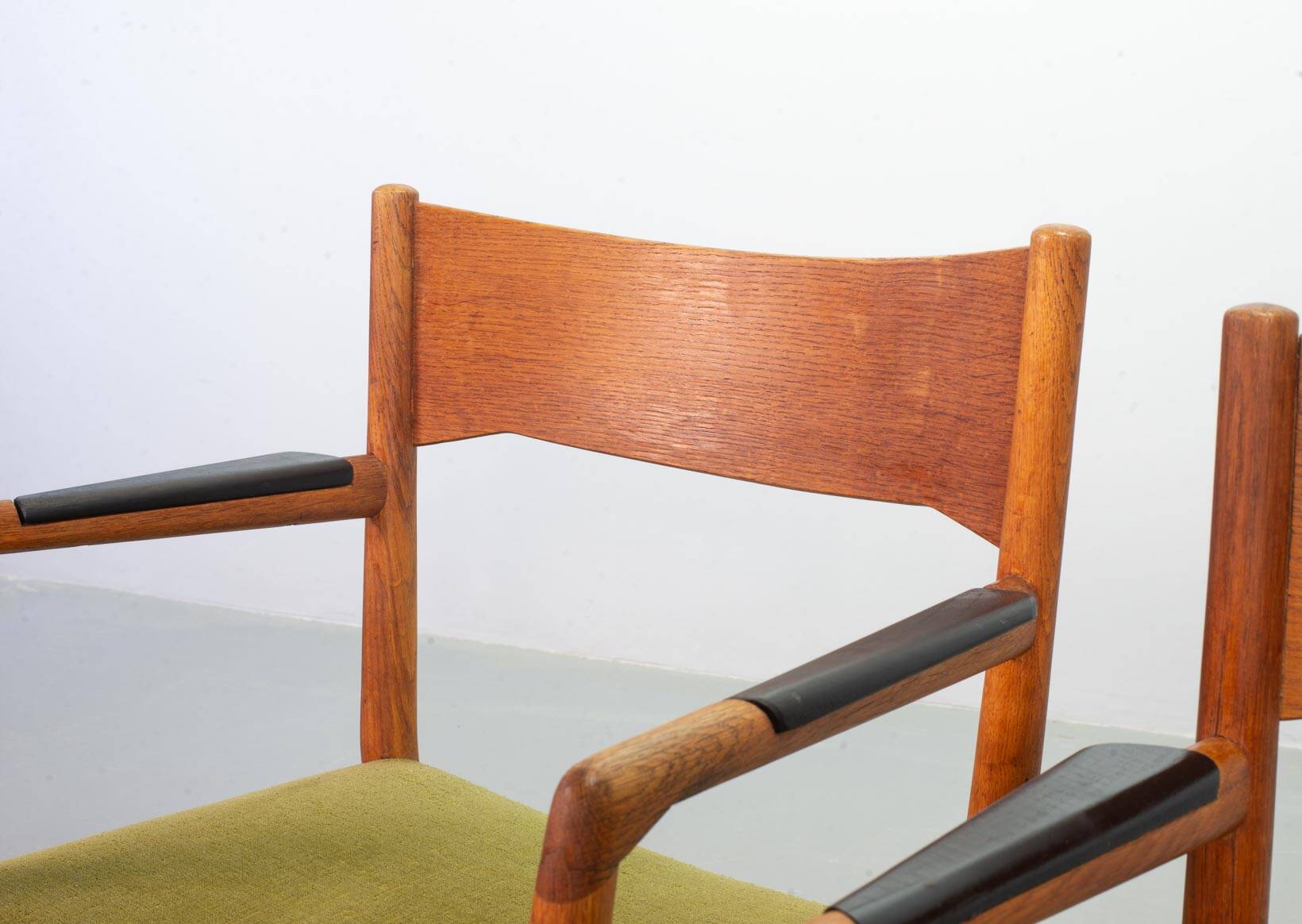 Hans Wegner Danish 'Town Hall' Wooden Arm / Side Chairs by Plan Mobler 50s