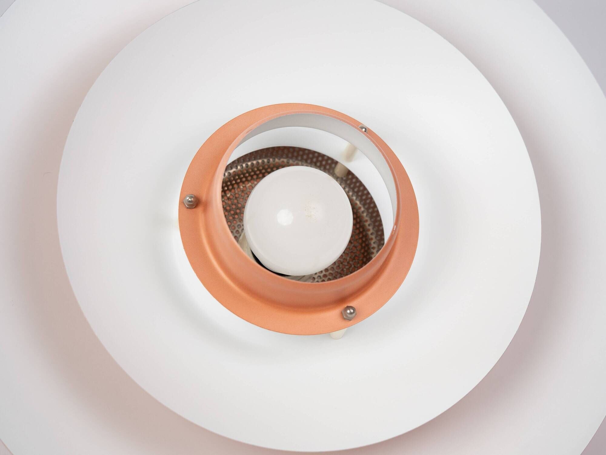Danish vintage suspension lamp by Kurt Wiborg, Jeka, 1980s.